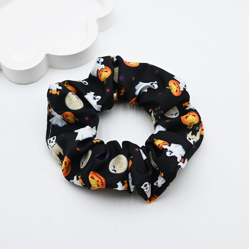 Halloween Cute Ghost Pumpkin Scrunchie