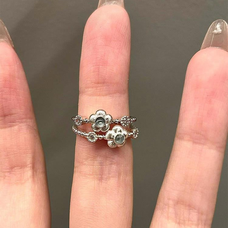 Vintage Flower Rhinestone Elegant Rings