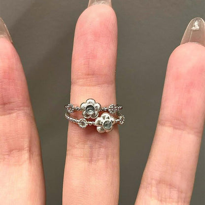 Vintage Flower Rhinestone Elegant Rings