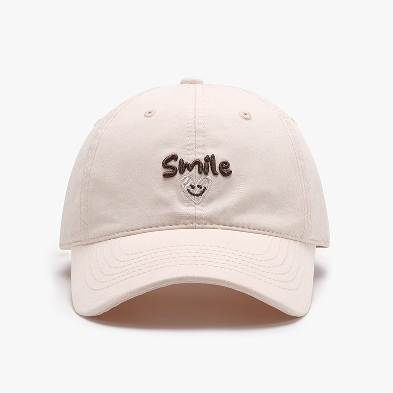 Trendy Letter Embroidered Washed Baseball Cap