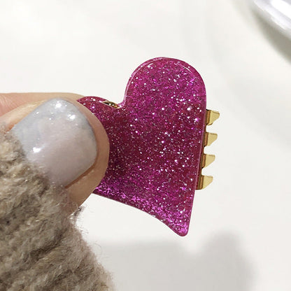 Minimalist Heart Small  Acetate Hair Claw