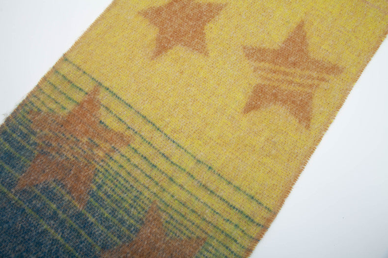 Contrast Color Star Print Scarves
