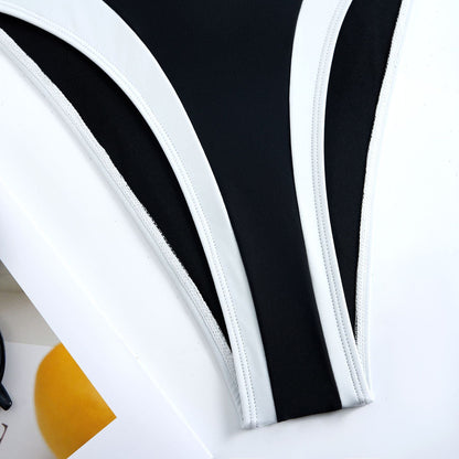 Sexy Color Block One-Piece Swimsuit