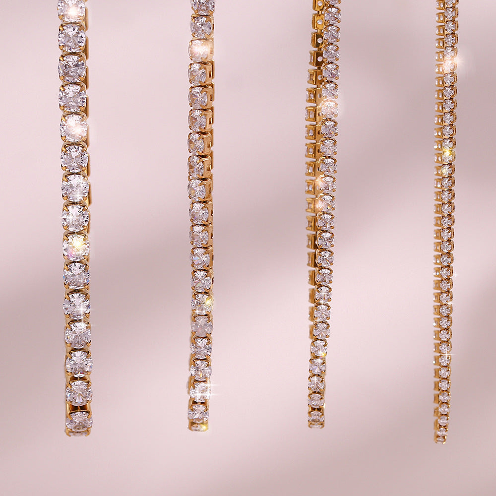 Simple Zircon Elegant Layered Link Necklace