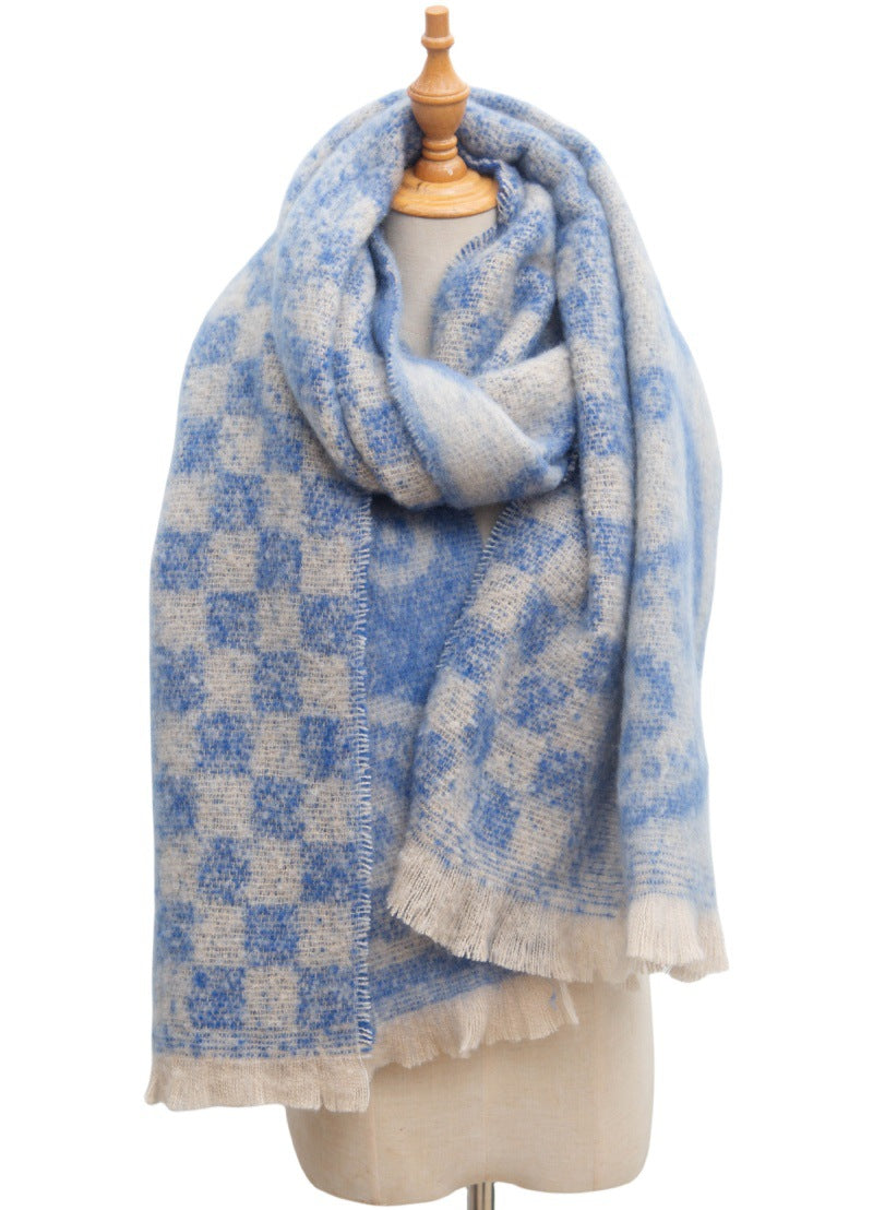 Plaid Print Vintage Scarves