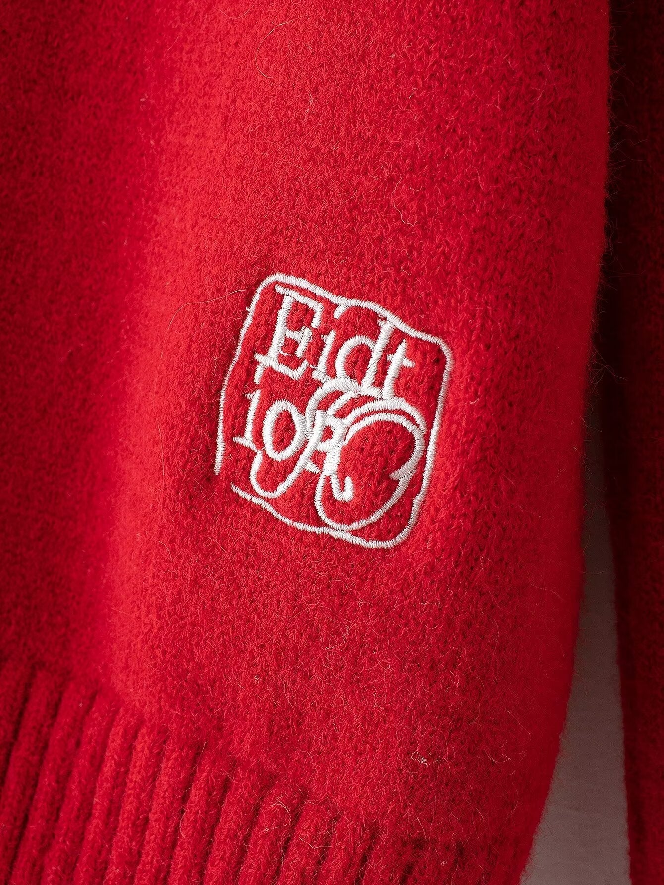 Trendy Color Block Jacquard Embroidered Knit Sweater