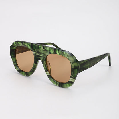 Retro Oversized Square Acetate Sunglasses