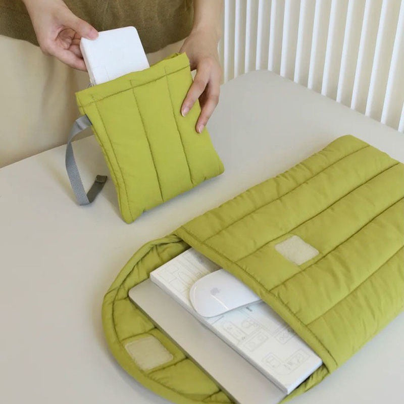 Solid Color Padded Simple Laptop Ipad Bag