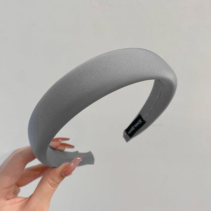 Solid Color Sponge Padded Satin Headbands