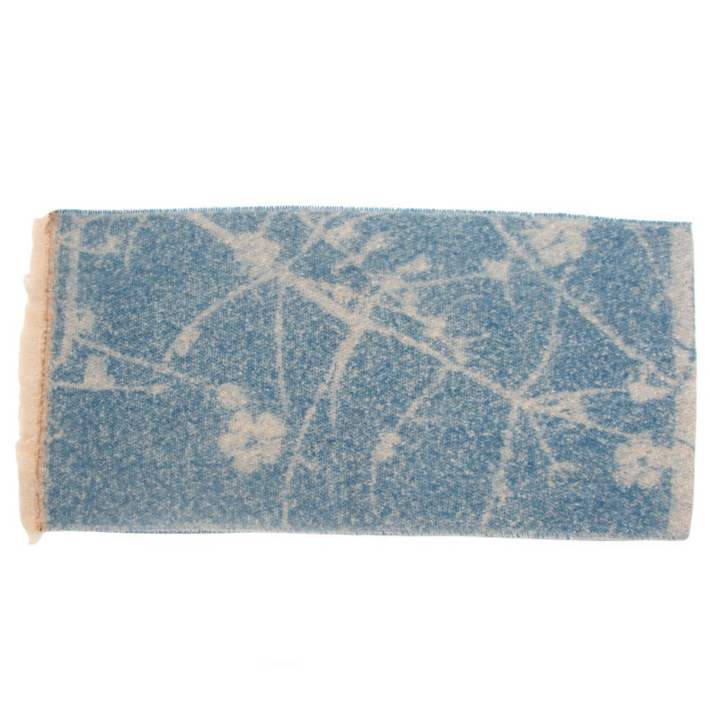 Contrasct Color Floral Print Scarves