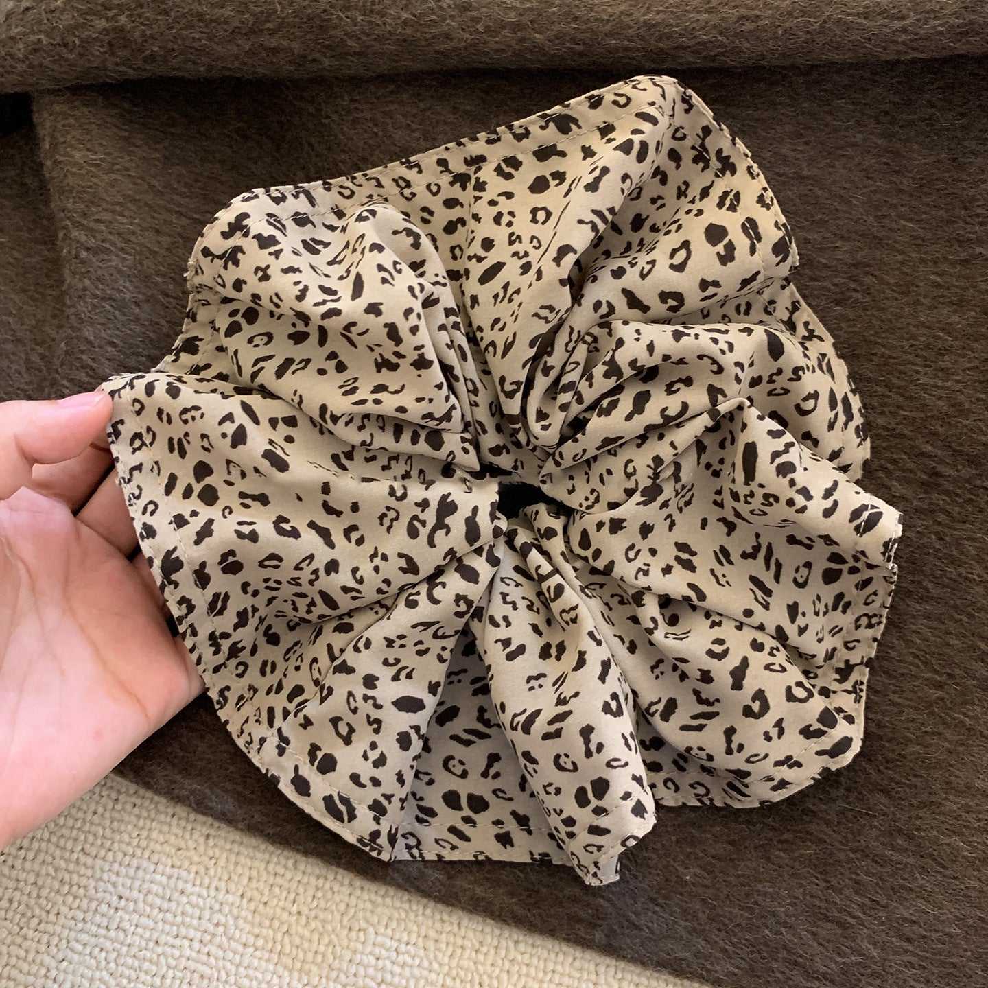 Cute Leopard Print Elastic Soft Scrunchies