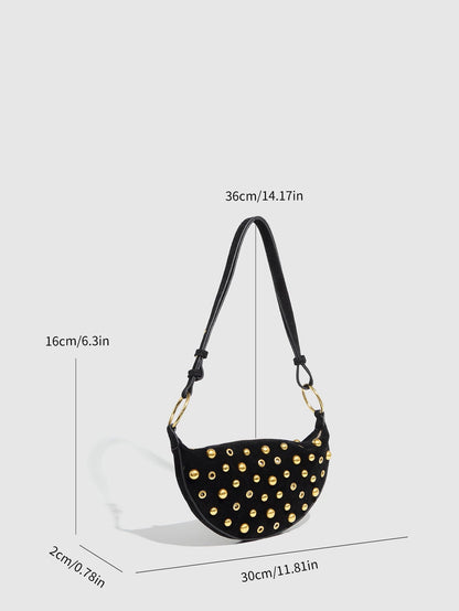 Trendy Studded Polka Dot Shoulder Bag