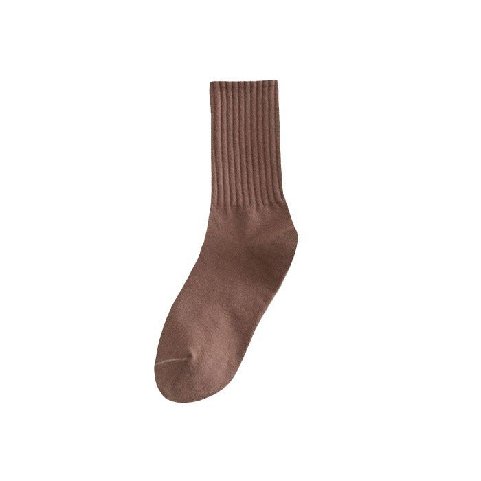 Solid Color Simple Ripped Socks