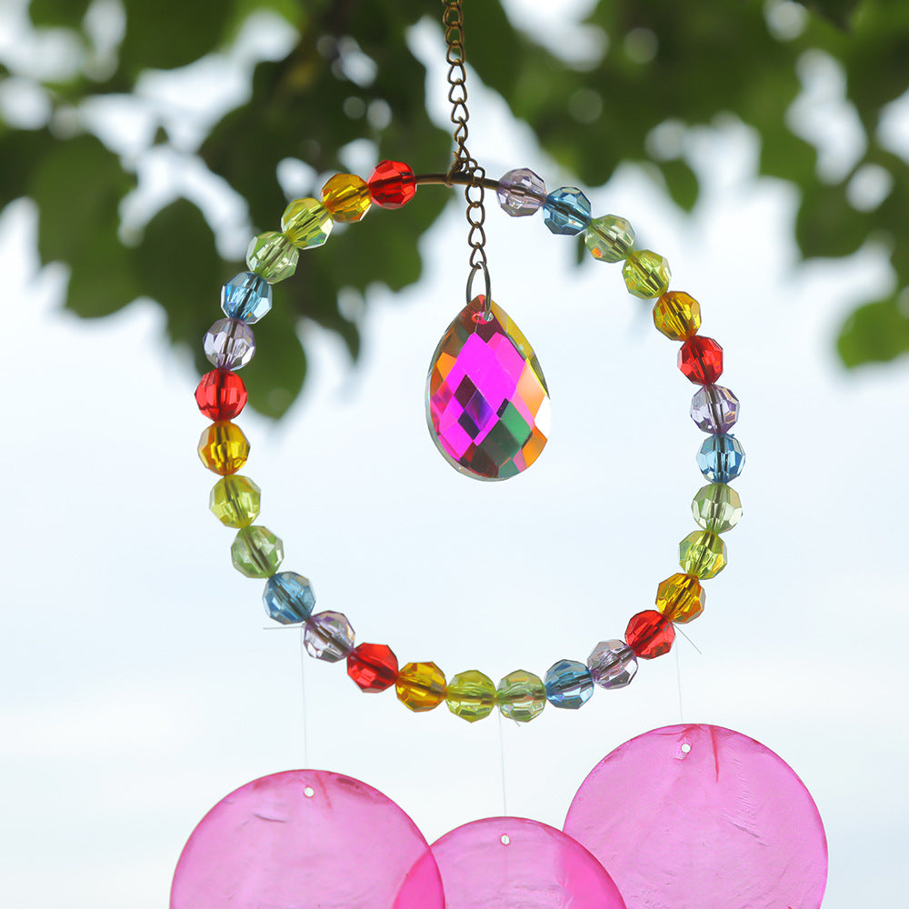 2+Colorful Beaded Shell Suncatcher Hangings