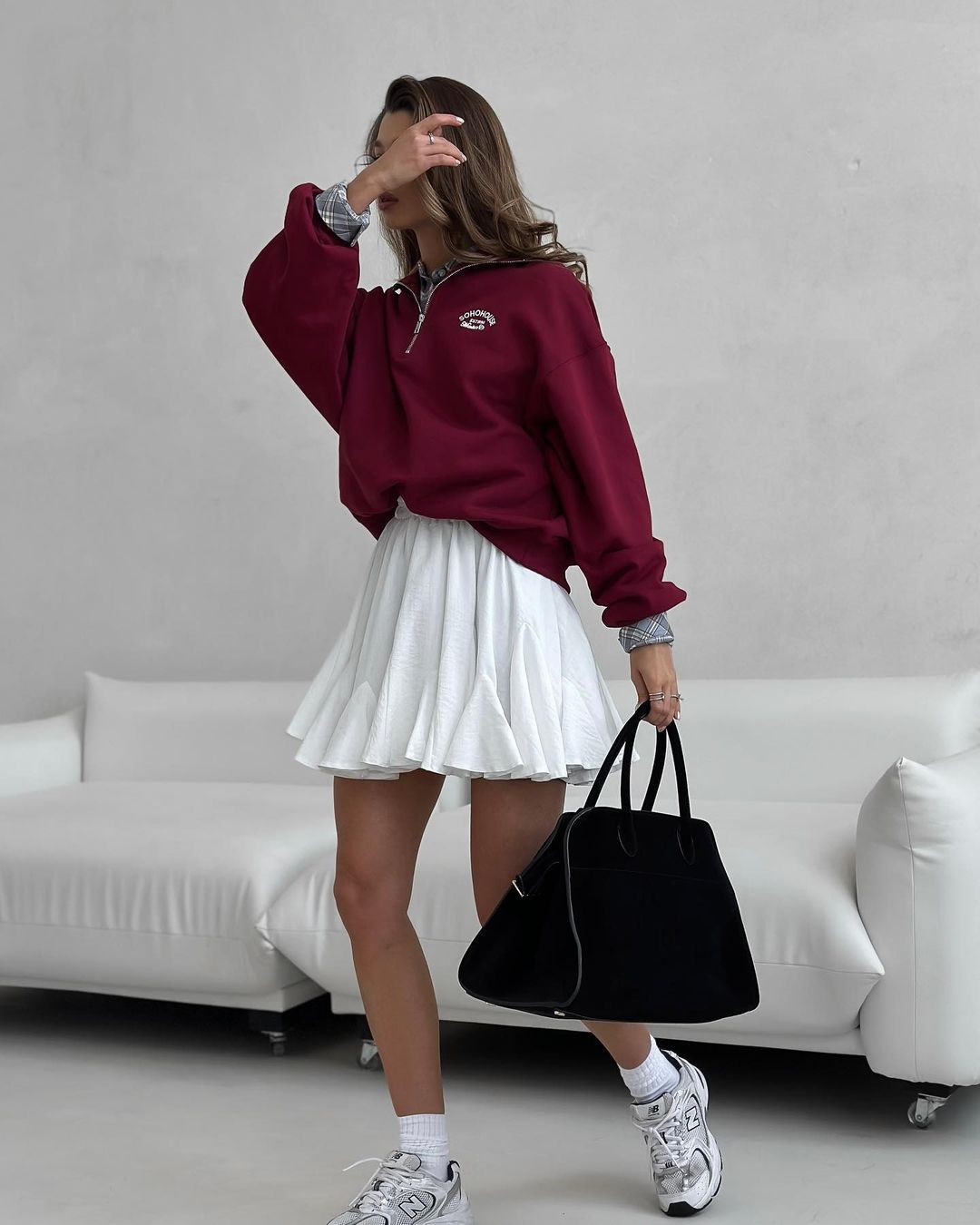 Vintage Letter Print Lapel Hoodie