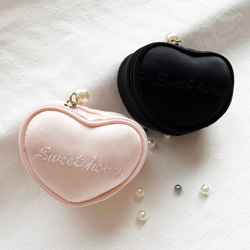 Cute Letter Embroidered Jewelry Case