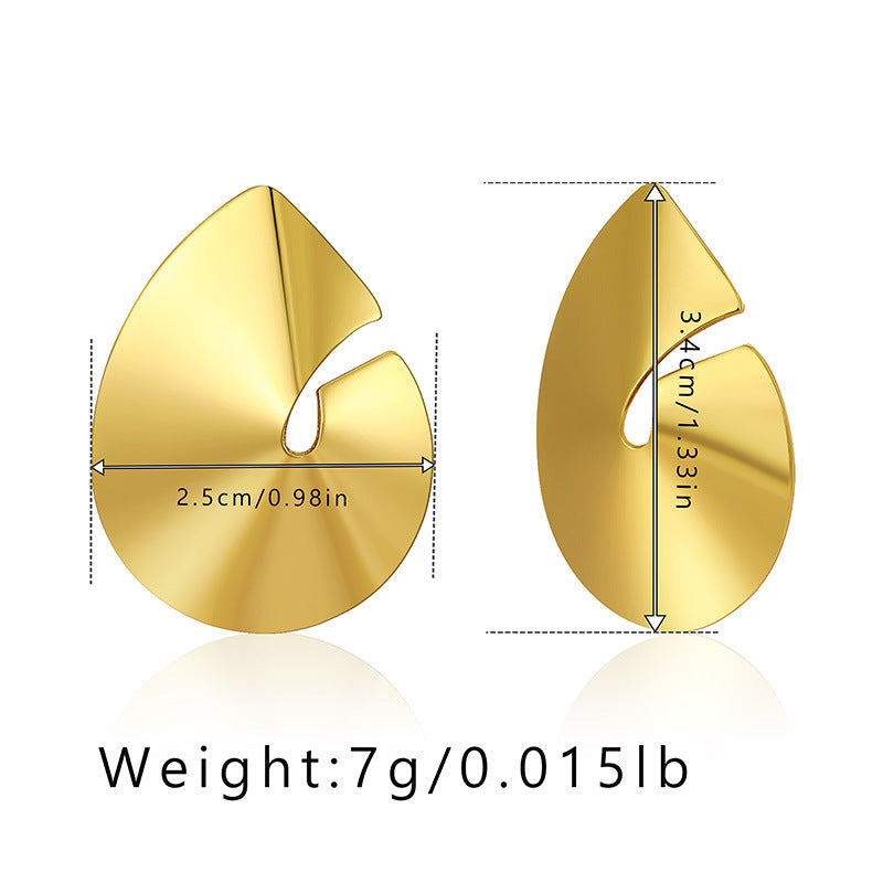 Simple Irregular Drop Stud Earrings