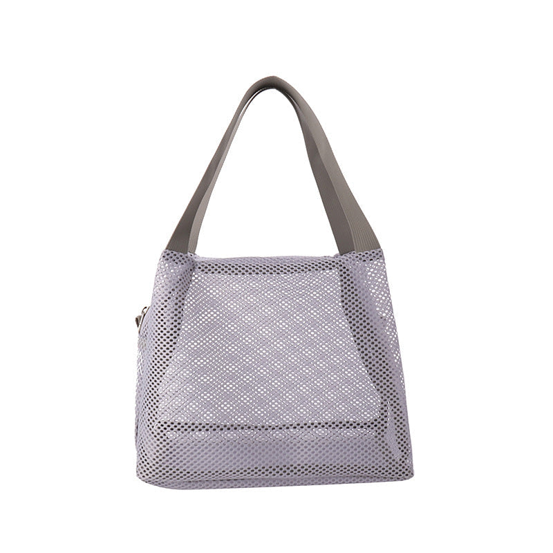 Solid Color Portable Simple Handbag