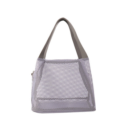 Solid Color Portable Simple Handbag