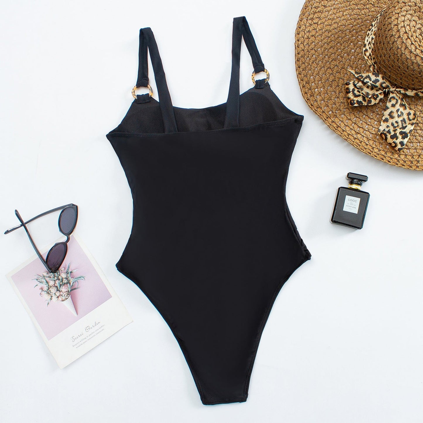 Sexy Hollow Out Solid Color One Piece Swimwear