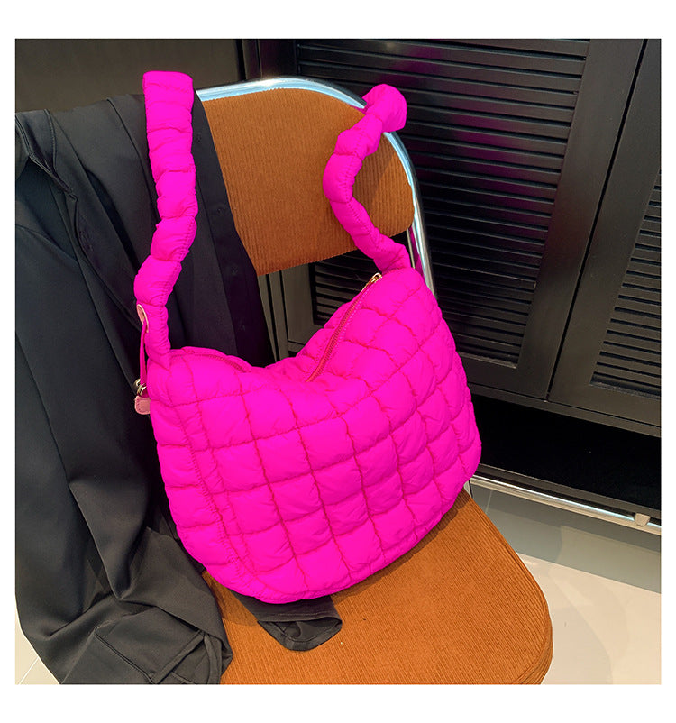 Solid Color Cloud Bag Casual Daily Shoulder Bag