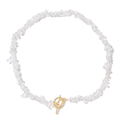 Vintage Irregular Stone Bead Necklace