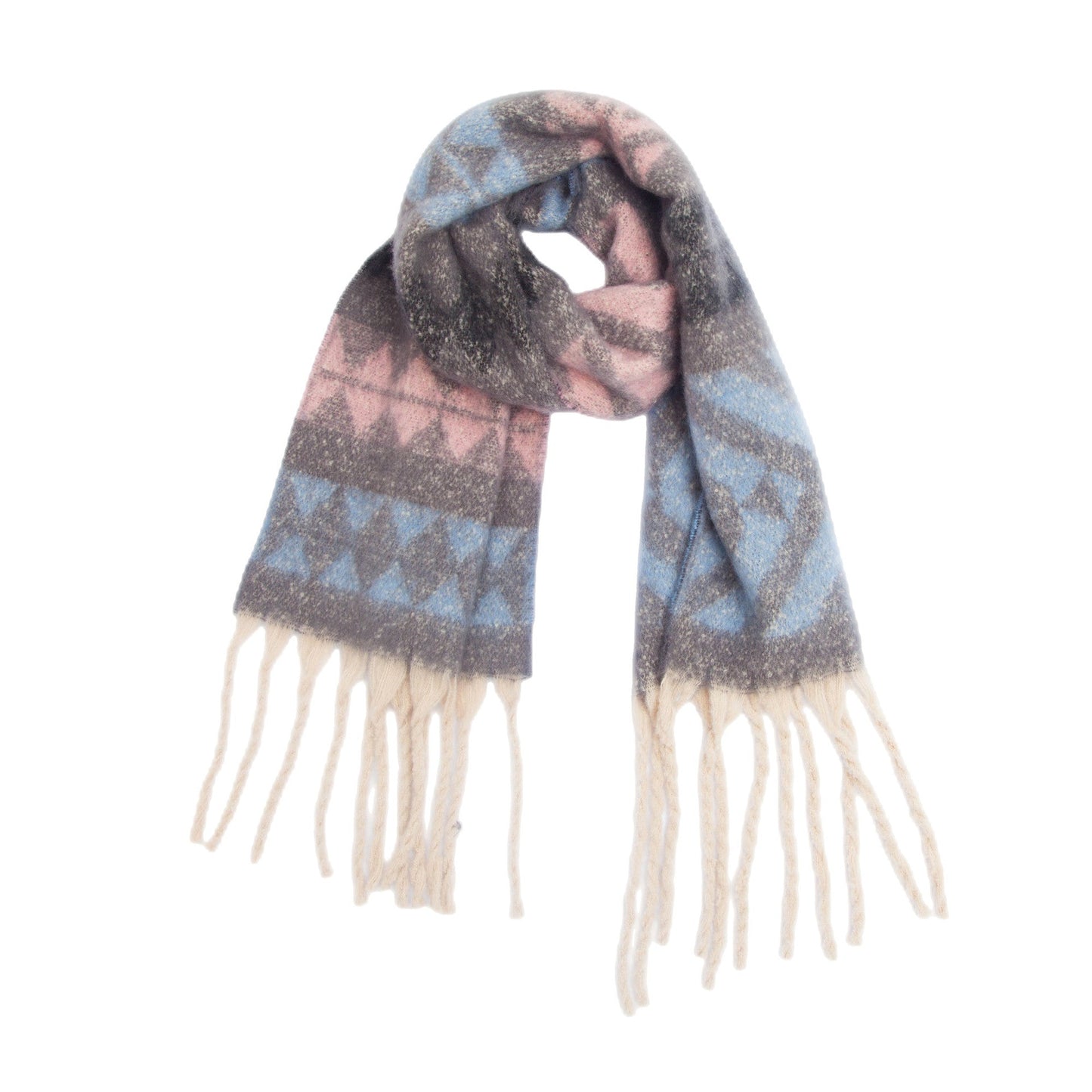 Print Tassel Contrast Color