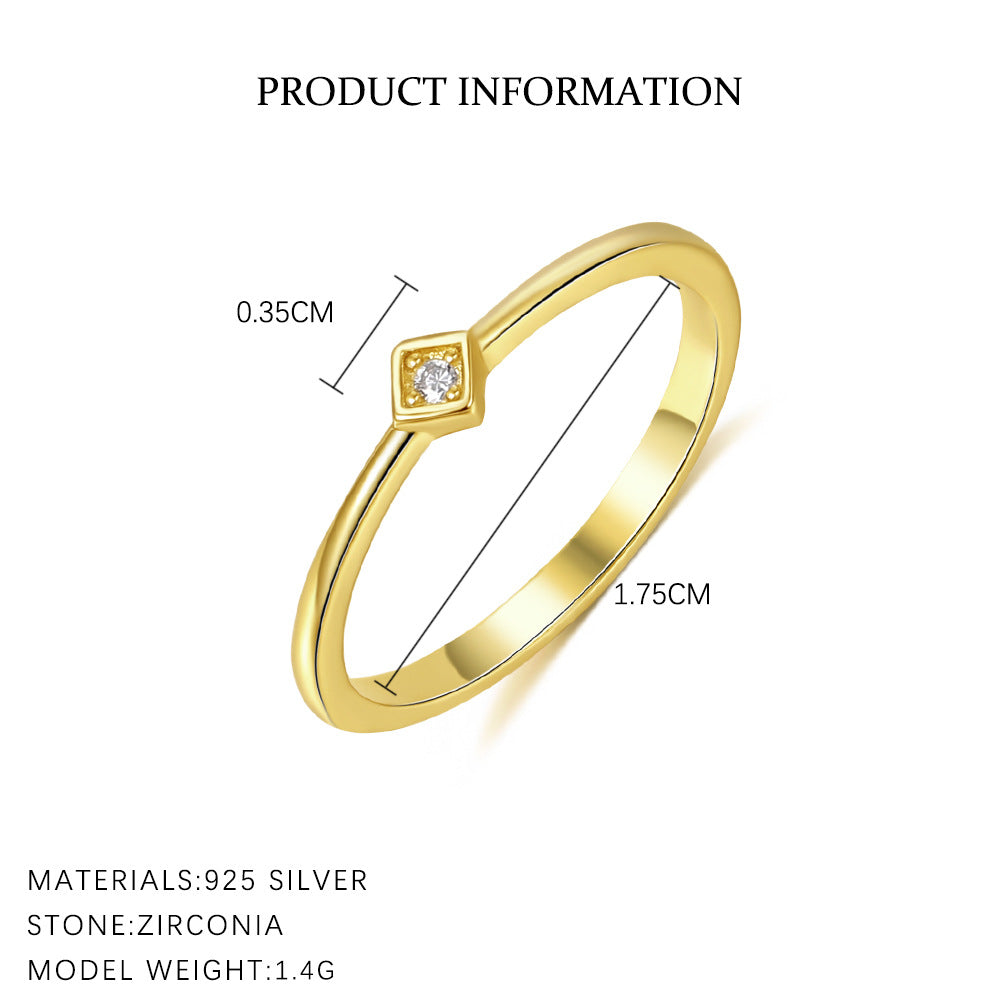 Simple Zircon Geometric Single Rings