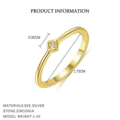 Simple Zircon Geometric Single Rings