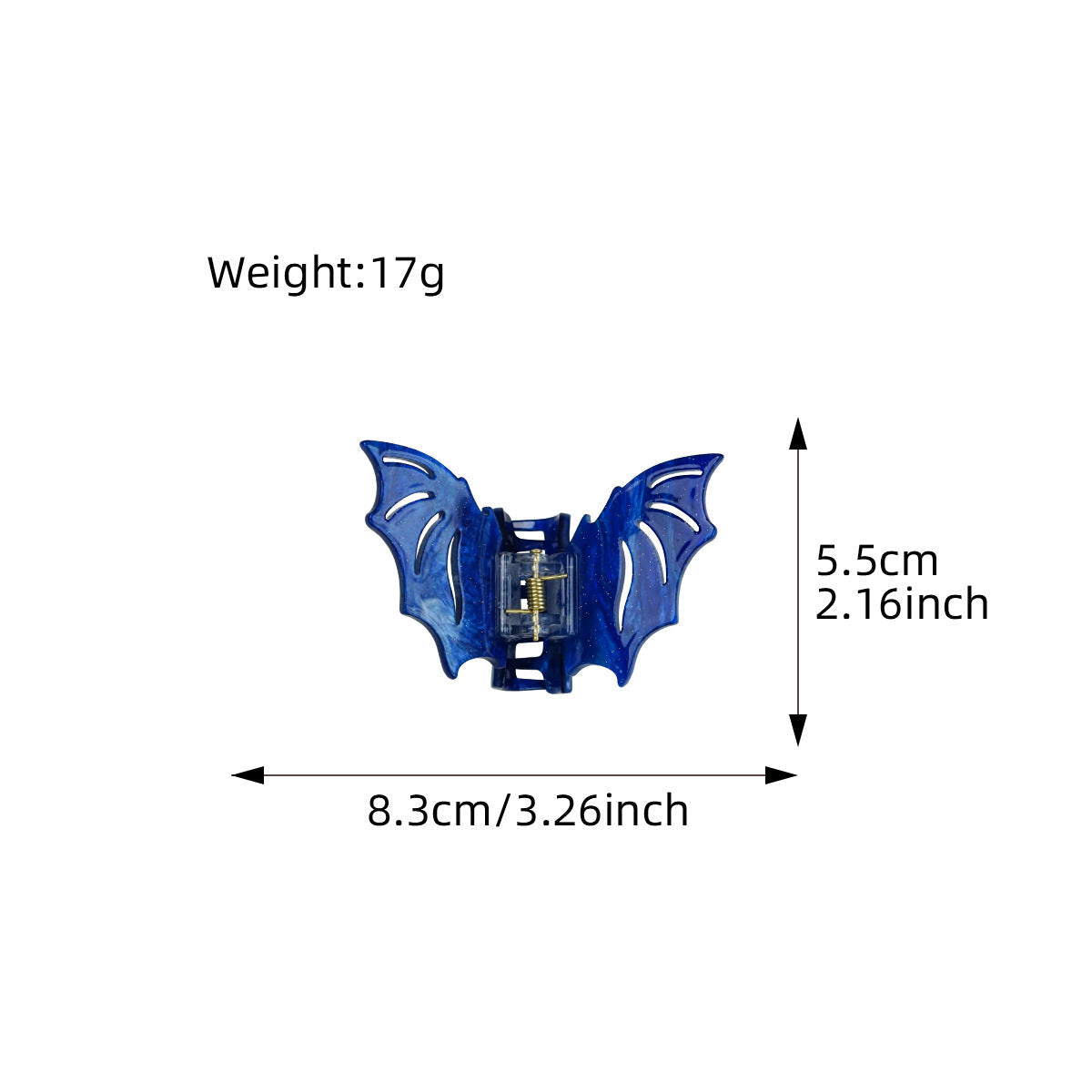 Gothic Halloween Bat Colorful Hair Claw