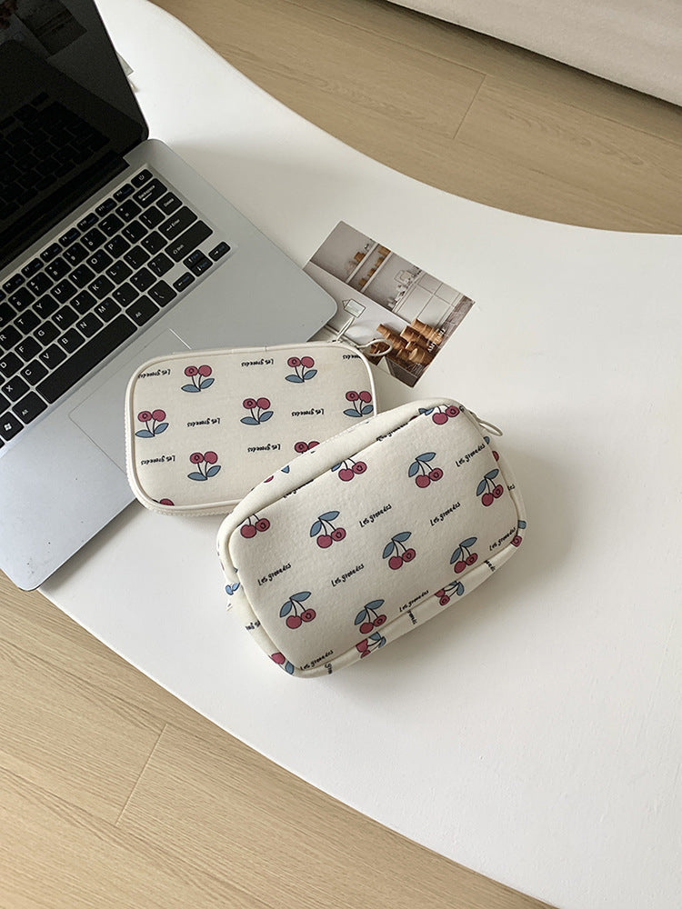 Cute Large Capacity Cherry Makeup Bag