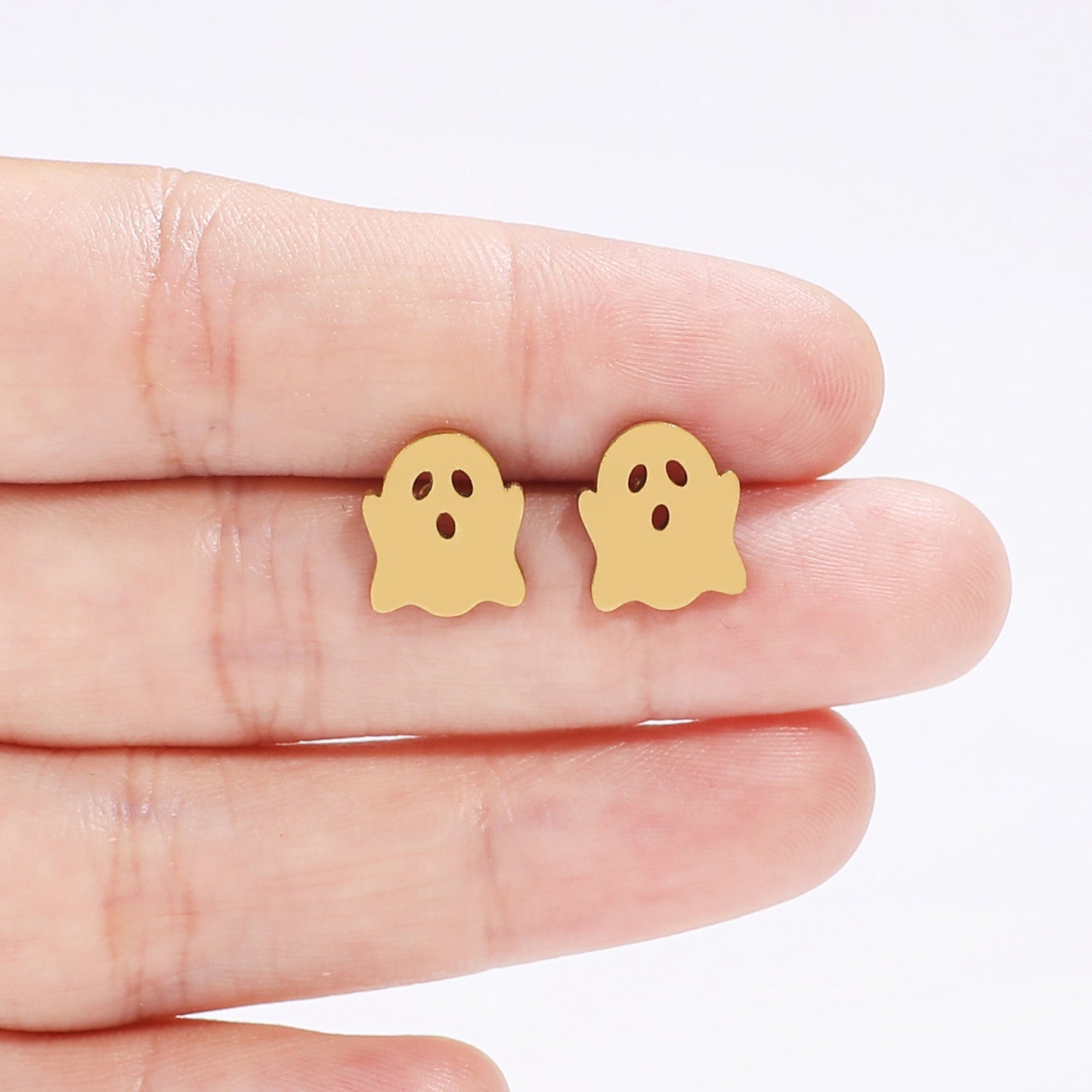 Funny Halloween Small Ghost Stud Earrings
