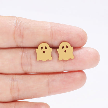 Funny Halloween Small Ghost Stud Earrings