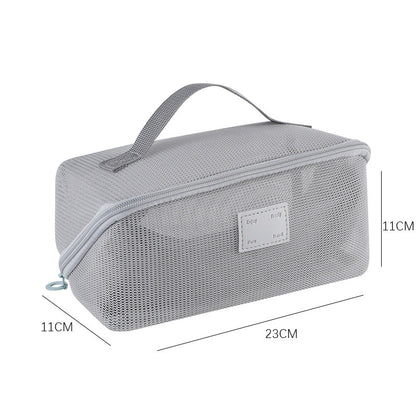 Solid Color Mesh Large Capacity Make Up Bags