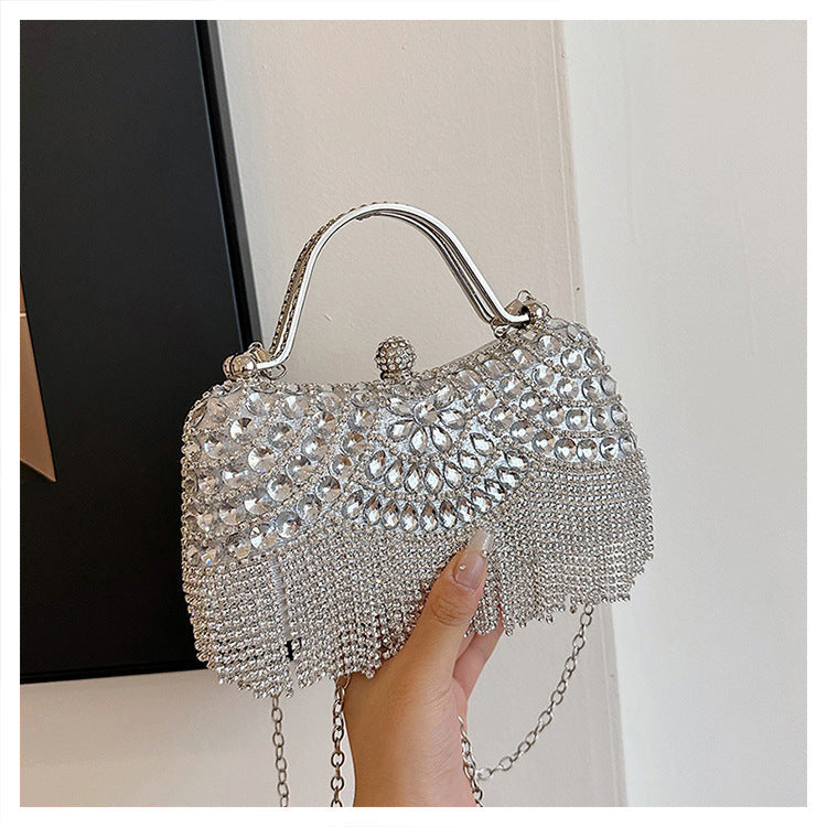 Tassel Rhinestone Chain Party Handbag