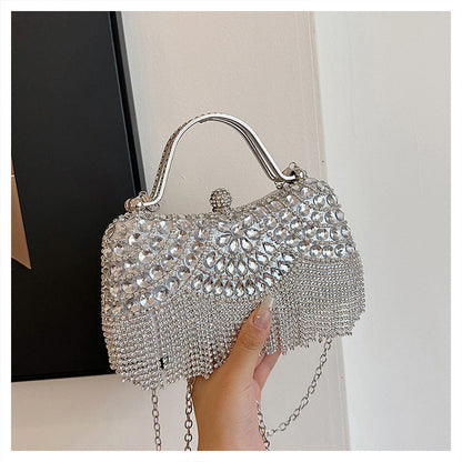 Tassel Rhinestone Chain Party Handbag