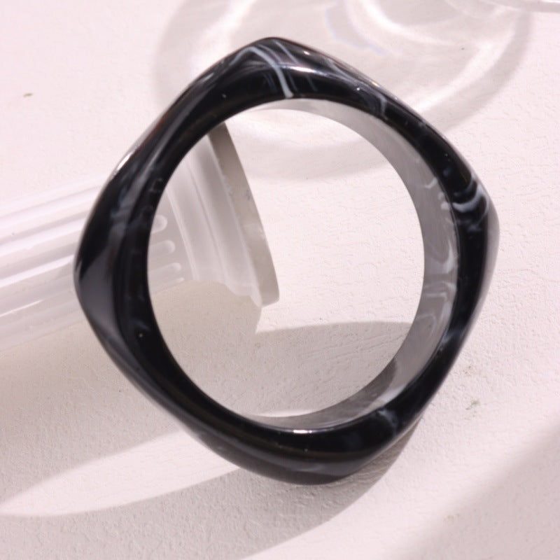 Multicolor Irregular Square Acrylic Bracelets