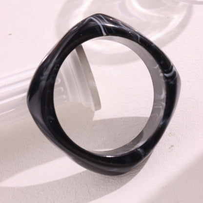 Multicolor Irregular Square Acrylic Bracelets