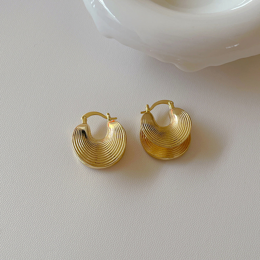 Simple Irregular Elegant Round Hoop Earrings