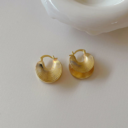 Simple Irregular Elegant Round Hoop Earrings