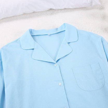 Flounce Loose Solid Color Homewear Sets