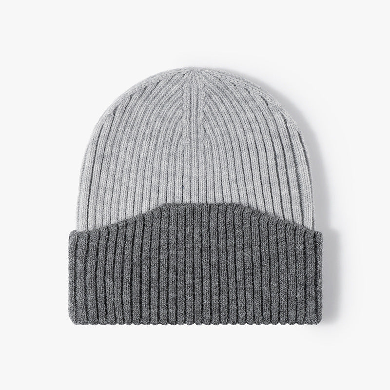 Contrast Color Simple Knit Beanie