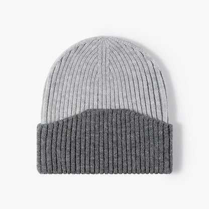 Contrast Color Simple Knit Beanie