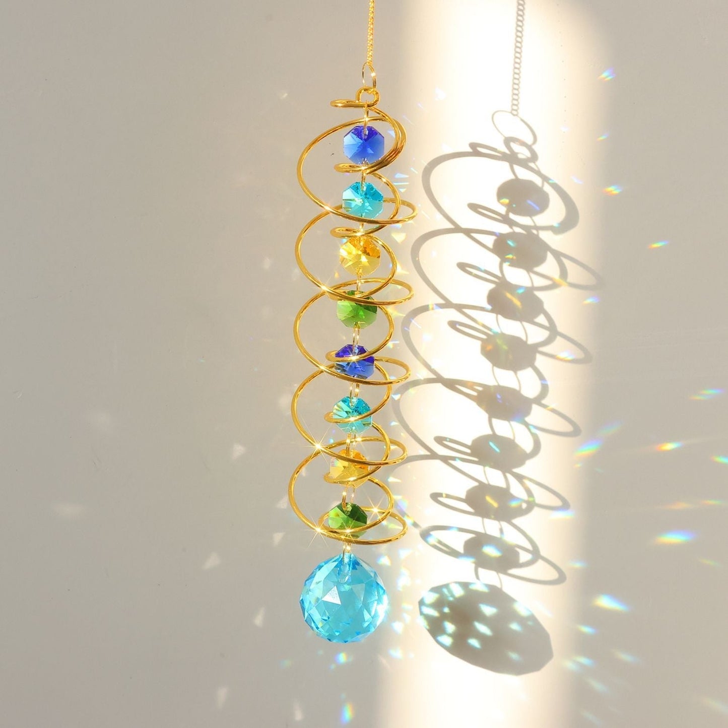 Rainbow Crystal Helical Suncatcher