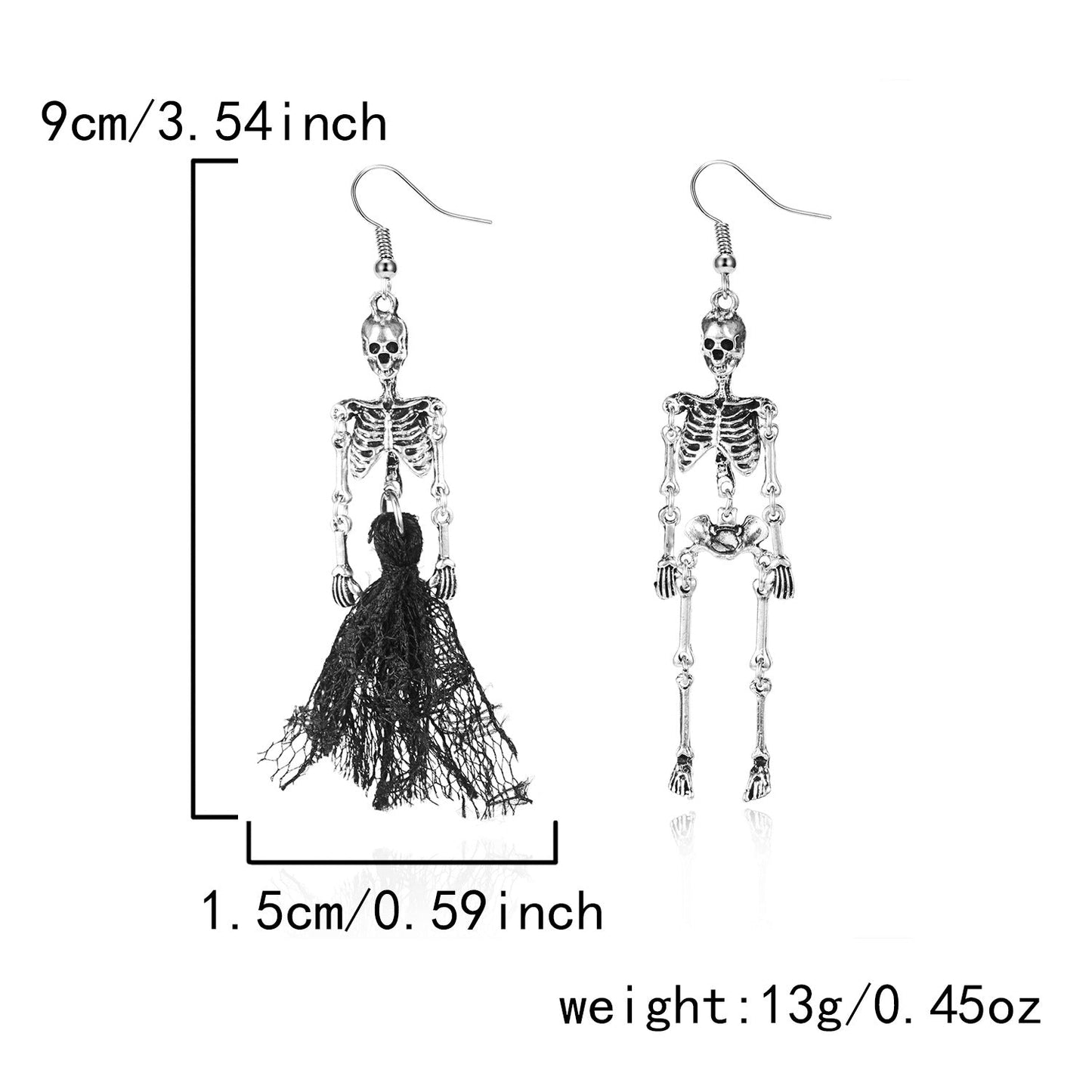 Halloween Pumpkin Ghost Tassel Dangle Earrings