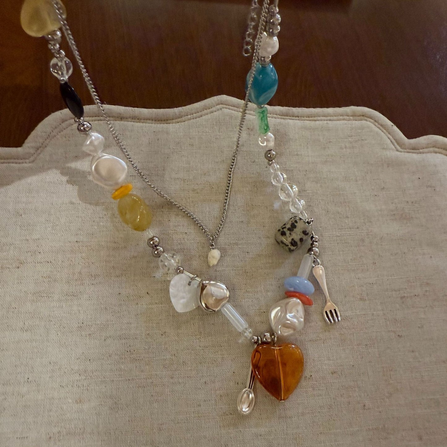 Cute Double-Layer Spicing Beaded Necklace