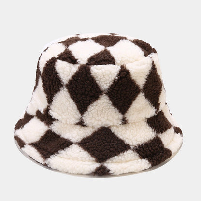 Diamond Pattern Rocker Fleece Bucket Hats