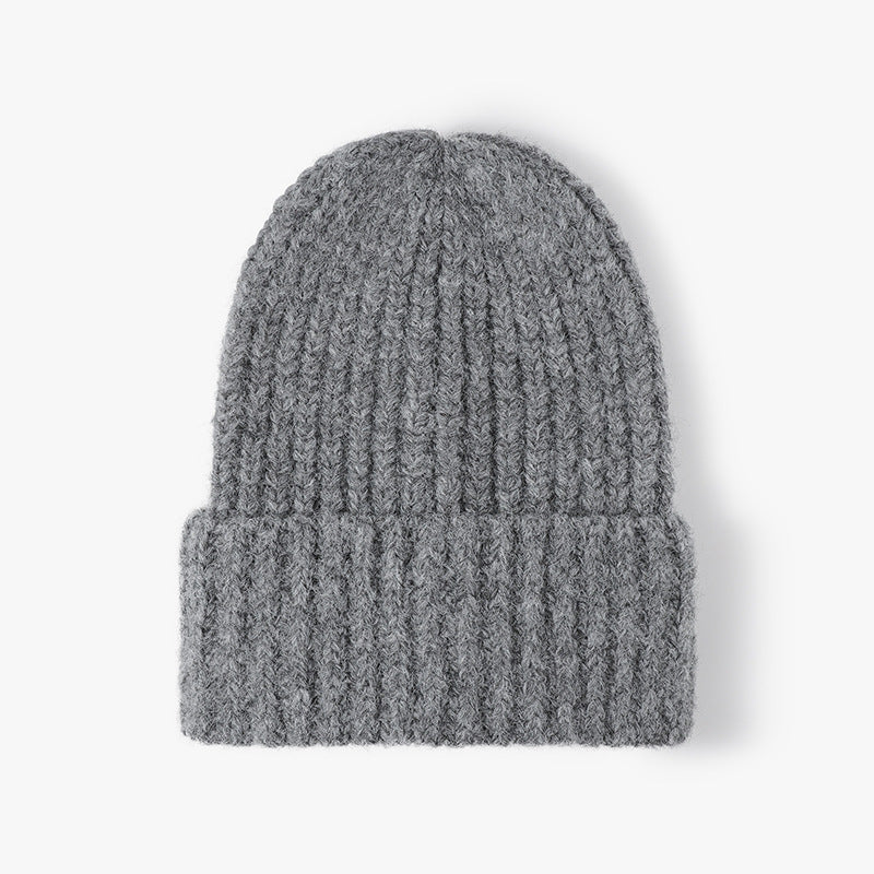 Simple Solid Color Knit Hat Lengthen Beanie