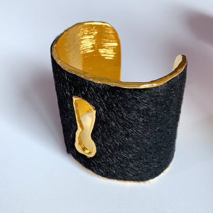 Leopard Print Wide Open Cuff Bracelet