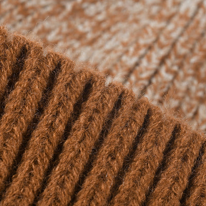 Spliced Color Block Knit Hat Simple Beanie